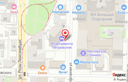 Партизан на Большой Подгорной улице на карте