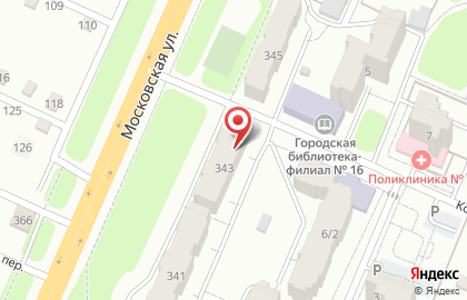 Продовольственный магазин на Московской улице на карте