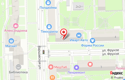 Киоск по продаже печатной продукции Глобус на улице Фрунзе на карте