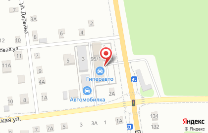 Автомагазин и автосервис Гиперавто в Железнодорожном районе на карте
