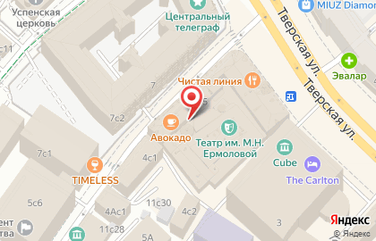 Мегафон на Тверской улице на карте