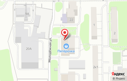 Супермаркет Пятёрочка на Молодёжной улице в Долгопрудном на карте