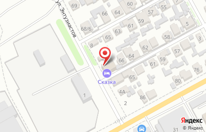 Гостиница Сказка в Ленинском районе на карте