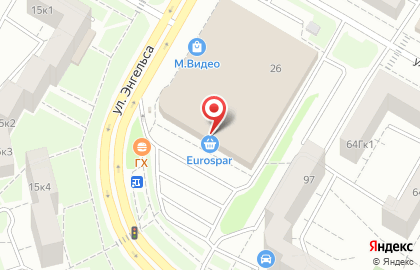 Супермаркет Eurospar на улице Фридриха Энгельса на карте