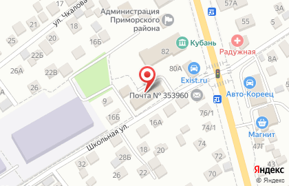 Территориальная избирательная комиссия Новороссийского внутригородского района на карте