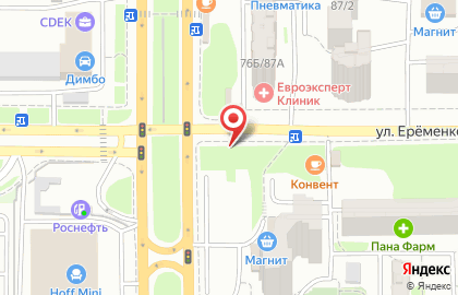 Автокомплекс на улице Еременко на карте