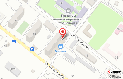 Волгоградский филиал Банкомат, Банк ВТБ 24 на улице Арсеньева, 40 на карте