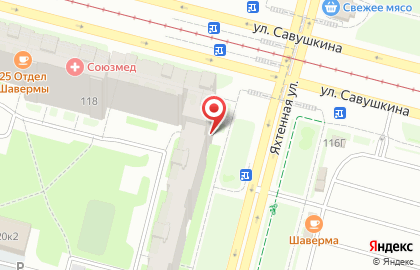 Ателье по ремонту одежды Наперсток в Приморском районе на карте