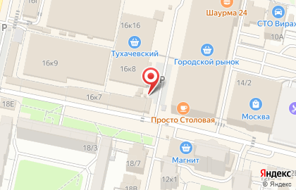 Магазин мясной продукции на улице Тухачевского на карте