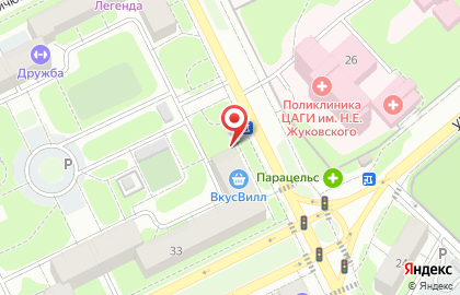 Киоск фруктов и овощей на улице Чкалова на карте