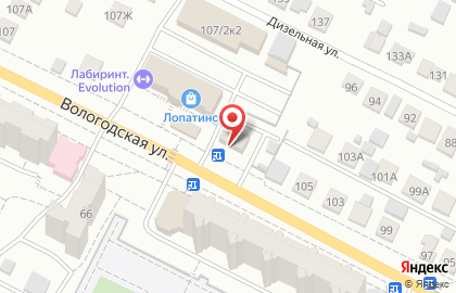 Пчелка на Вологодской улице на карте