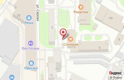 Кафе Раздолье в Московском районе на карте