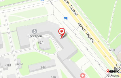 Студия художественного стекла Кристалл на проспекте Тореза на карте