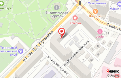 Парикмахерский салон Malina в Фрунзенском районе на карте