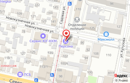 Салон-парикмахерская Персона на Садовой улице на карте