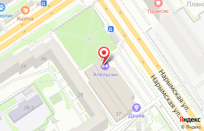 Фитнес-клуб Апельсин в Заельцовском районе на карте
