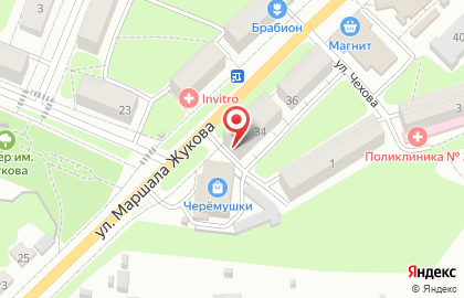 Магазин халяльного мяса на улице Маршала Жукова на карте