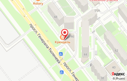 Пекарня Крендель на проспекте Генерала Тюленева на карте