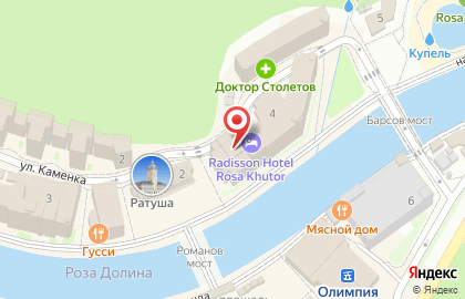 Пункт проката Роза Хутор в Адлерском районе на карте