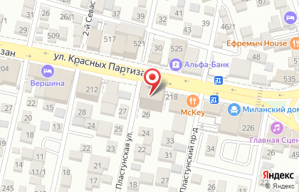 Строительная компания АСТРА Девелопмент на улице Красных Партизан на карте