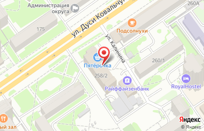Автоматизированный пункт выдачи товаров Pulse express на улице Дуси Ковальчук на карте