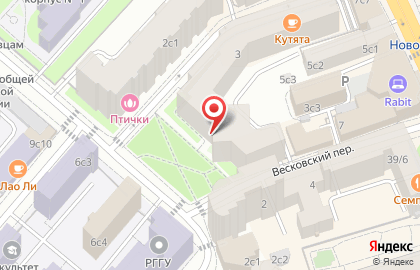 Мини-маркет в Весковском переулке на карте