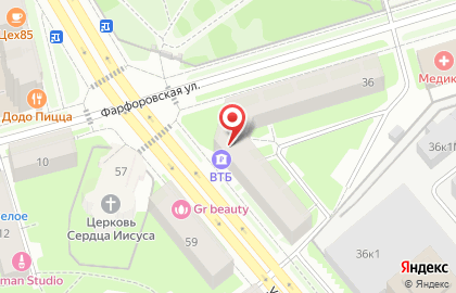 Банкомат ВТБ на улице Бабушкина, 36 на карте