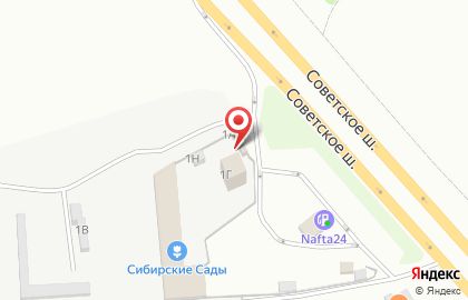 Шиномонтажная мастерская ШинМастер на Советском шоссе на карте