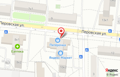 Универсам Пятёрочка на Перовской улице на карте