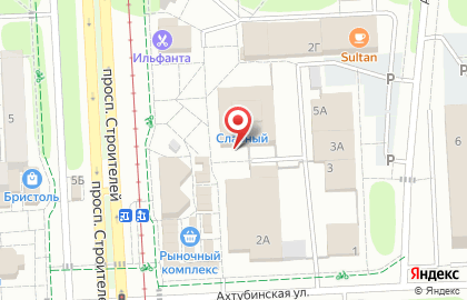 Магазин Медуза на проспекте Строителей на карте