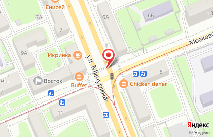 Кафе быстрого питания Дёнер на Московской улице на карте