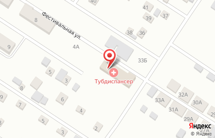 Туберкулезный диспансер на Фестивальной улице на карте
