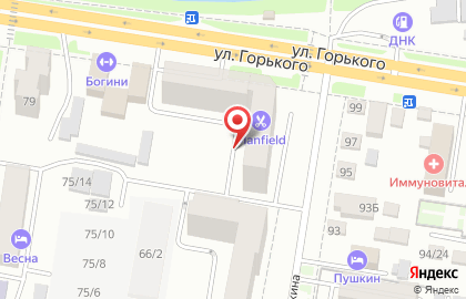 Денталия на улице Горького на карте