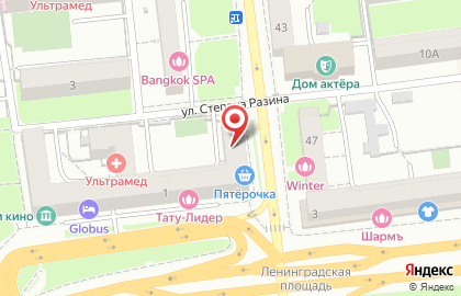 Сеть салонов оптики, ИП Данилейко М.Е. на улице Ленинградской на карте