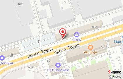 Магазин автозапчастей CDI36 на проспекте Труда на карте