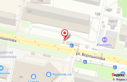 Оператор связи Мегафон на улице Ворошилова на карте