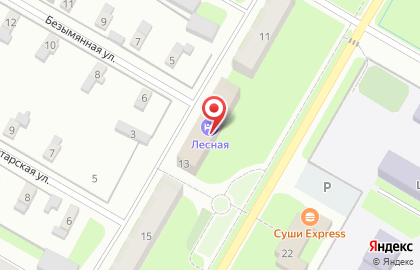 Гостиница Лесная в Великом Новгороде на карте