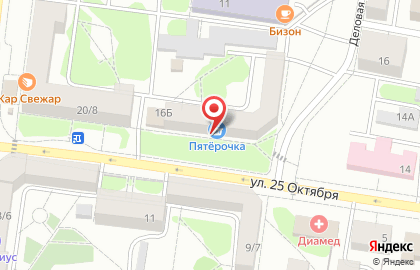 Супермаркет Пятёрочка в Кировском районе на карте