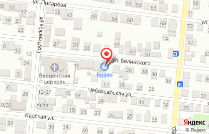 Продовольственный магазин на улице Белинского на карте