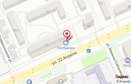 Супермаркет Пятёрочка в Советском округе на карте