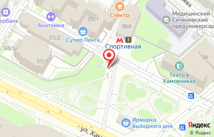 Киоск печатной продукции АМО-Пресс на улице Хамовнический Вал на карте