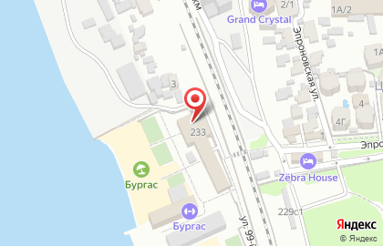 Пляж Бургас на карте