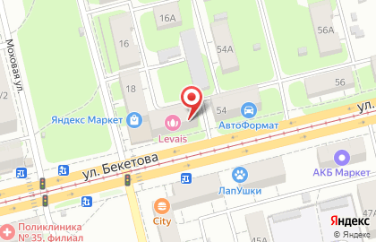 Магазин продуктов на улице Бекетова 52 на карте