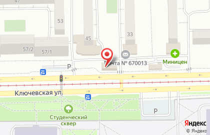 Салон цветов Крона в Октябрьском районе на карте
