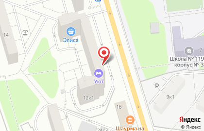 Мини-гостиница Уют на Вяземской улице на карте