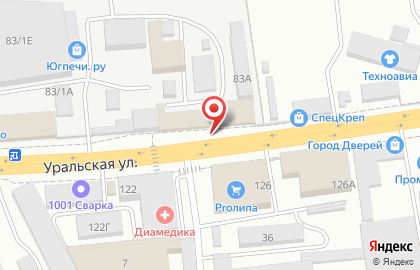 Магазин на Уральской улице на карте