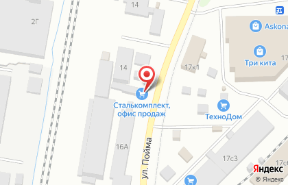 Завод металлокровли Сталькомплект на улице Пойма на карте