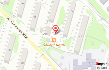 Киоск по продаже колбасных изделий и сыров на улице Солидарности на карте