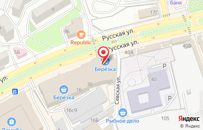 Магазин морепродуктов Мбтф в Советском районе на карте