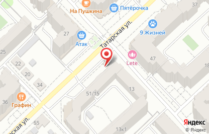Киоск по продаже питьевой воды Ключ здоровья на Татарской улице на карте